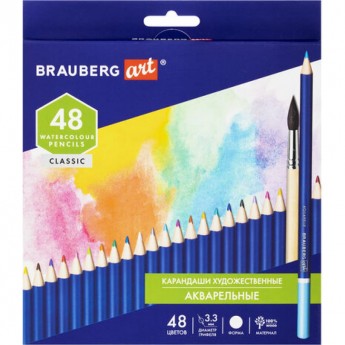 Художественные акварельные цветные карандаши BRAUBERG ART CLASSIC