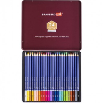 Художественные акварельные цветные карандаши BRAUBERG ART PREMIERE