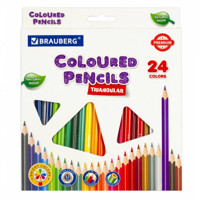 Цветные карандаши BRAUBERG PREMIUM 181653