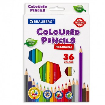 Цветные карандаши BRAUBERG PREMIUM