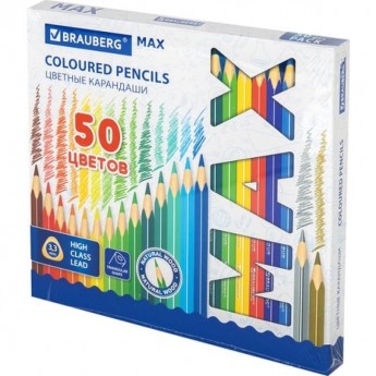 Цветные супермягкие карандаши BRAUBERG 181860