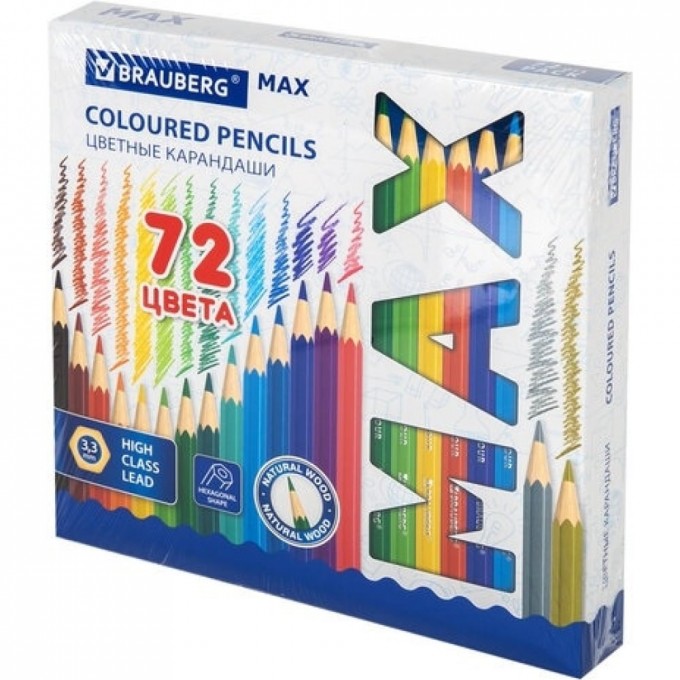 Цветные супермягкие карандаши BRAUBERG 181861 6879085