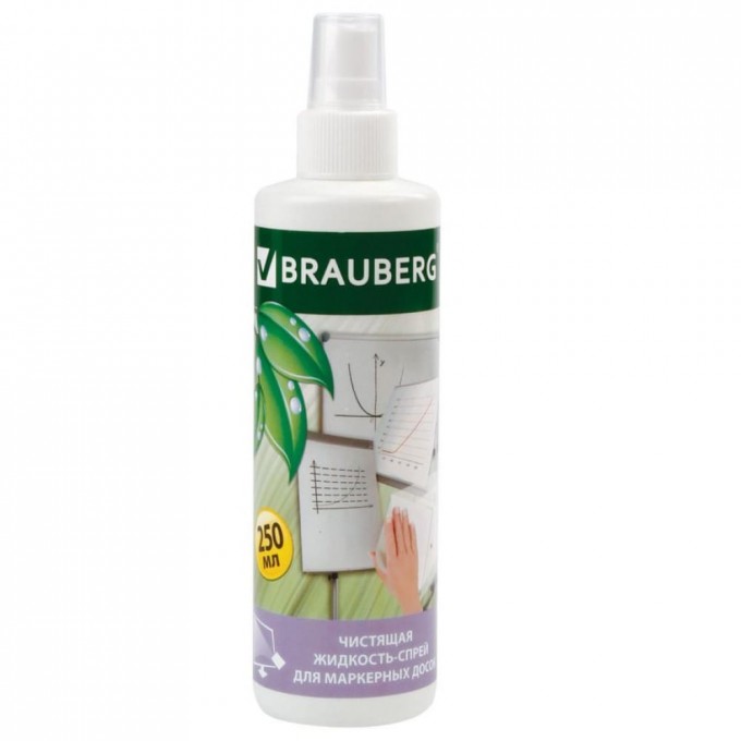 Чистящая жидкость-спрей для маркерных досок BRAUBERG 510119 979503