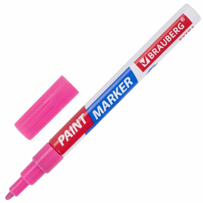 Маркер-краска лаковый BRAUBERG Extra 151977, 2мм, розовый, 12шт OPT_375491_12